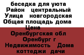 беседка для уюта › Район ­ центральный › Улица ­ новгородская › Общая площадь дома ­ 10 › Цена ­ 85 000 - Оренбургская обл., Оренбург г. Недвижимость » Дома, коттеджи, дачи продажа   